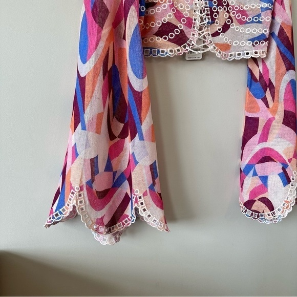 RARE-NWT-FREE People Eyes on You Bell Sleeve Eyelet Mesh Crop(Size:XLarge) - Picture 10 of 12